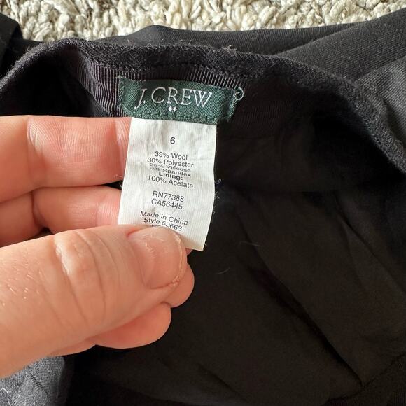 J Crew Black Wool Blend Side Pleated Mini Skirt Size 6 S Small - Picture 5 of 6